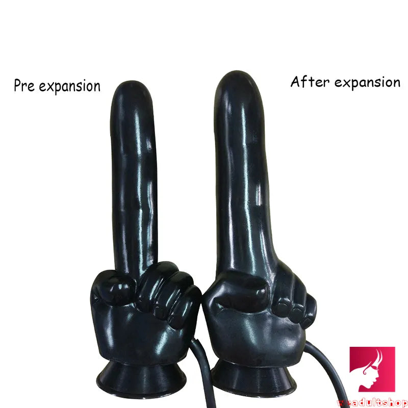 10.82in Finger Style Inflatable Dildo Lesbain Anal Love Sex Toy