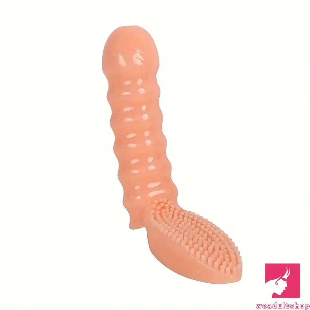 4.06in Vibrating Middle Finger Dildo For Clit Prostate G Spot Vibrator