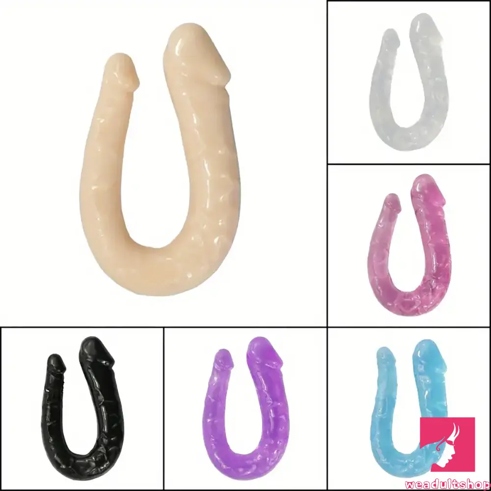 5.51in U-shaped Double Headed Penis Real Dildo For G-Spot Sex