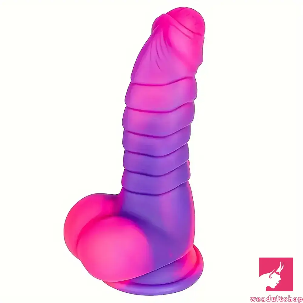 7.48in Uncut Fantasy Silicone Soft Dildo For Anal Prostate Anus