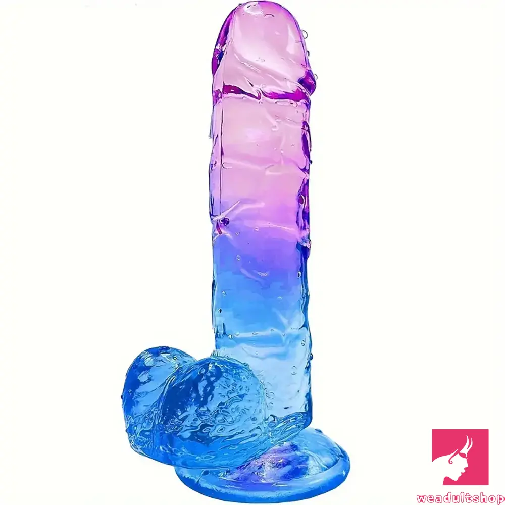 7.5in Soft Silicone Clear Real Dildo For Women Anal Sex Stimulator