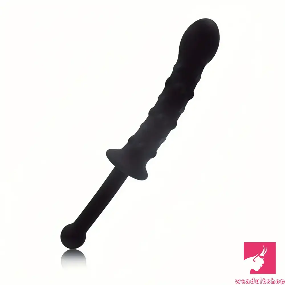 9.45in Unisex Soft Silicone Big Spiked Dildo With Handle For Love Toy