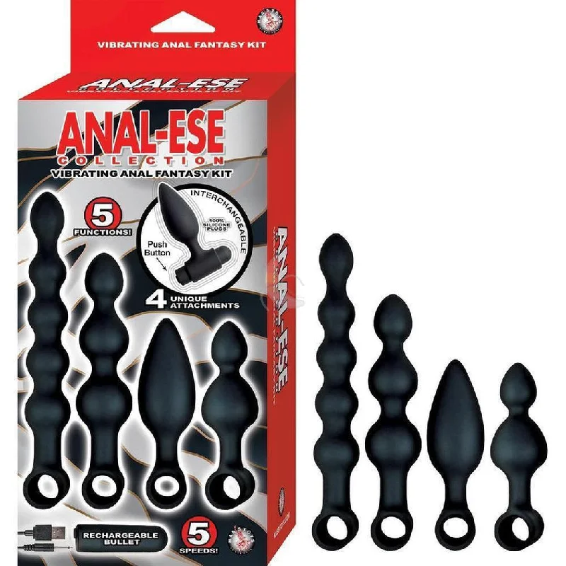 Anal-Ese Vibrating Anal Fantasy Kit (w/ 4 Butt Plugs)