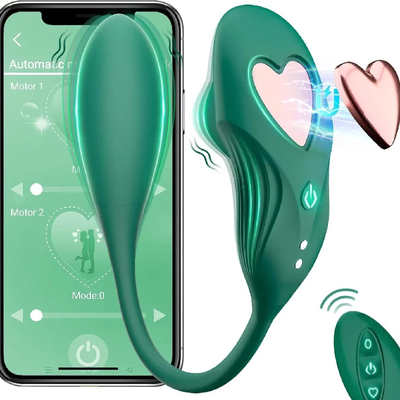 APP Controlled Clit Sucker - Double End Vibrating Panty Egg G Spot Clitoris Stimulator