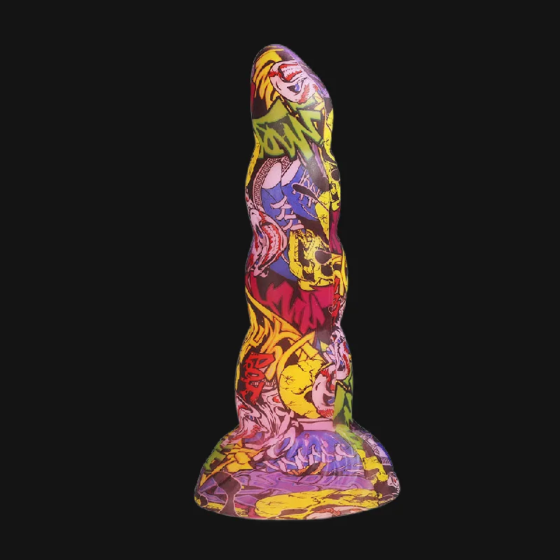 Camo Colorful Anal Dildo Buttplug Prostate Massager - Big Suction Cup Silicone Sex Toys for Women