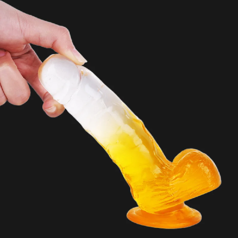 Colored Realistic Dildo Prostate Massager - Jelly Suction Cup Sex Toys for Men Women