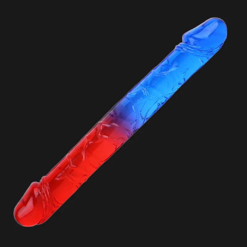 Double Dildo Anal Butt Plug - Colored Realistic Dildos Sex Toys for Women Lesbian