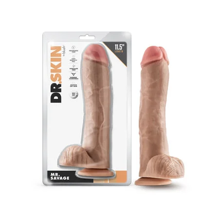 Dr Skin Mr Savage 11.5 Dildo Balls Beige