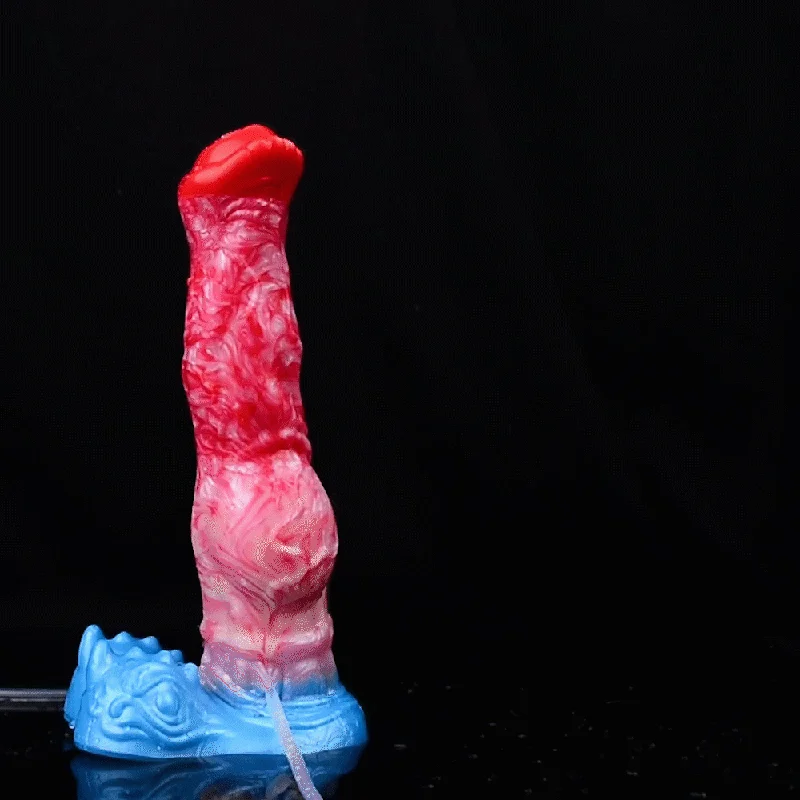 Fantasy Inflatable Squirting Dildo Anal Butt Plug - Silicone Soft Horse Dildos Sex Toys for Women Men