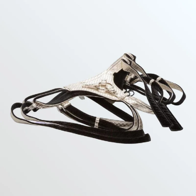 Her Royal Harness the Regal Queen Gold Strap-On Harness