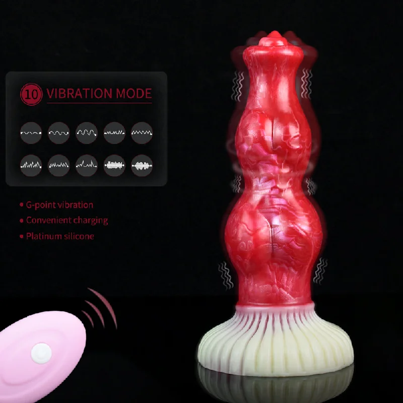 7.87-Inch Damon - Knotted Dog Vibrator