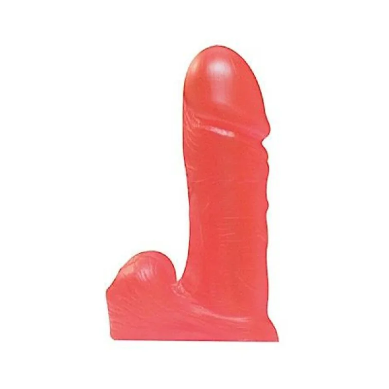 BIG BOY 9IN WITH BALLS SUCTION CUP RED JELLY