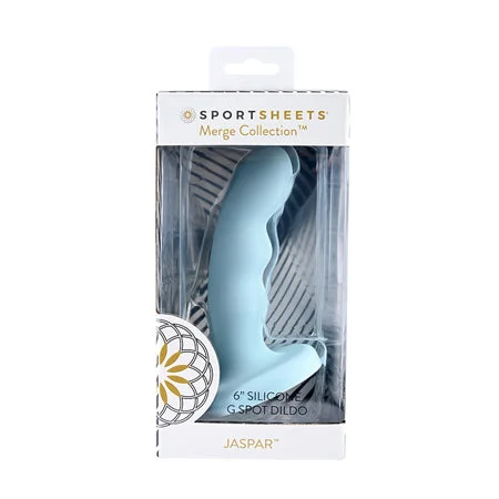 Sportsheets Jaspar 6' Silicone G Spot Dildo - Blue