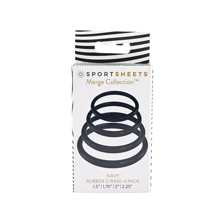 Sportsheets O Ring 4 Pack - Navy