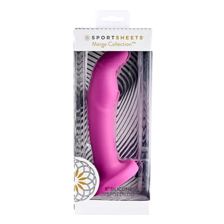 Sportsheets Tana 8' Silicone G Spot Dildo - Pink