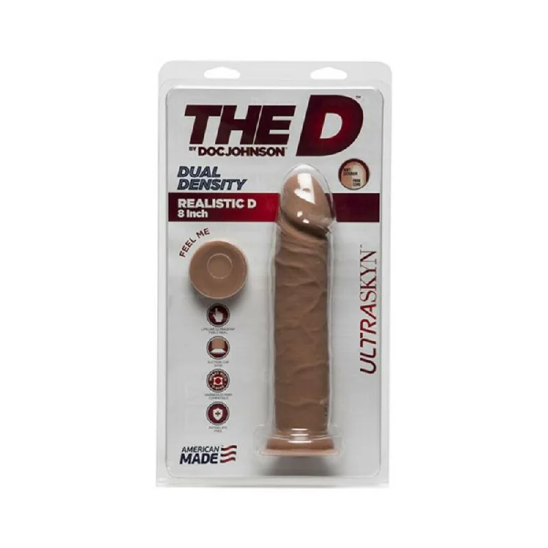 The D Realistic D 8 inches Dildo Ultraskyn Tan