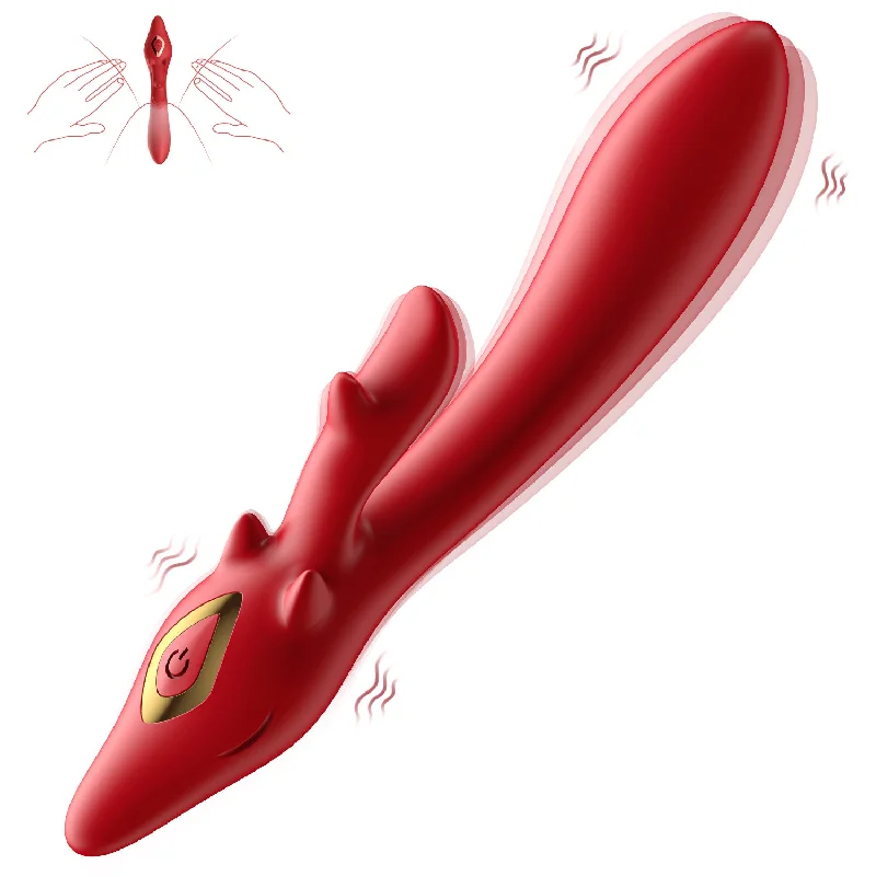 Thrusting G Spot Vibrator Adult Toys for Women, 2 in 1 Dildo Vibrator with 10 Powerful Vibrating Modes,Women Sex Toys Rabbit Vibrator Adult Sex Toys