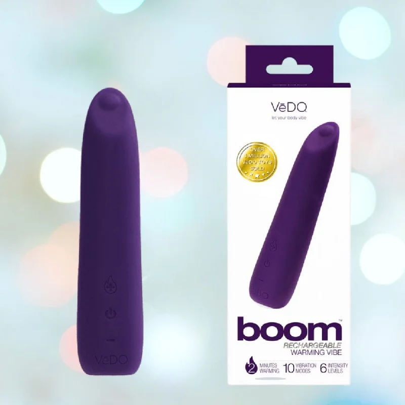 VeDO Boom Rechargeable Warming Bullet Vibrator - Purple