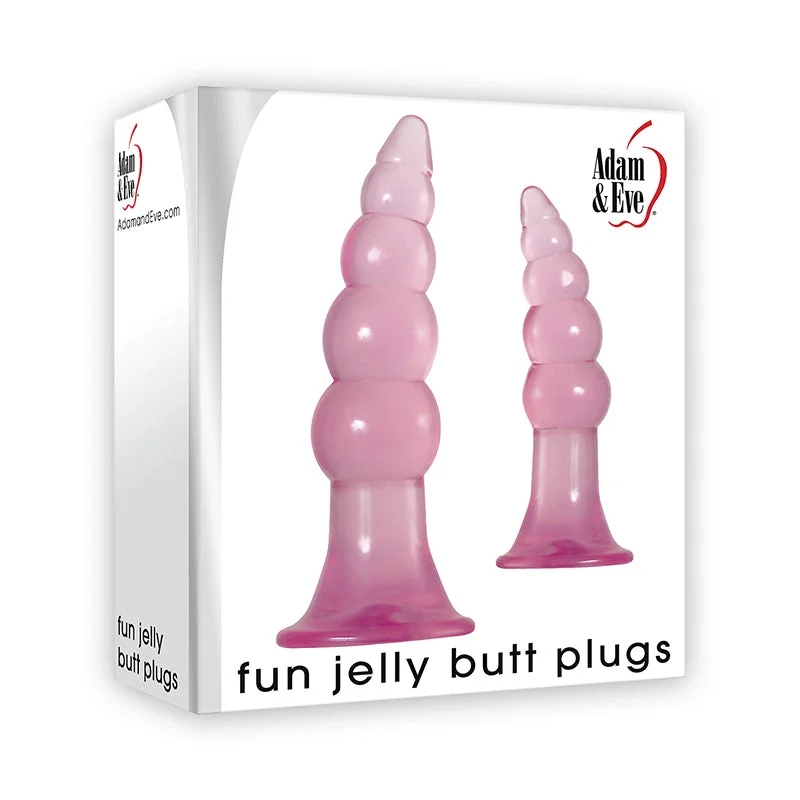 Adam & Eve Jelly Roll Easy Butt Plugs Pink