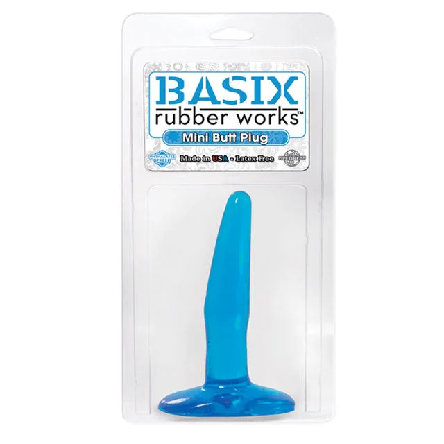 Basix Rubber Works - Mini Butt Plug Blue