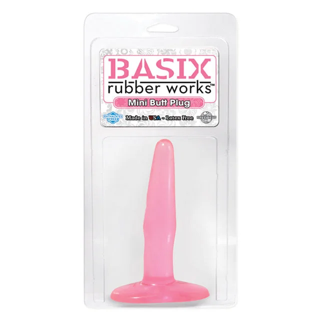 Basix Rubber Works - Mini Butt Plug Pink