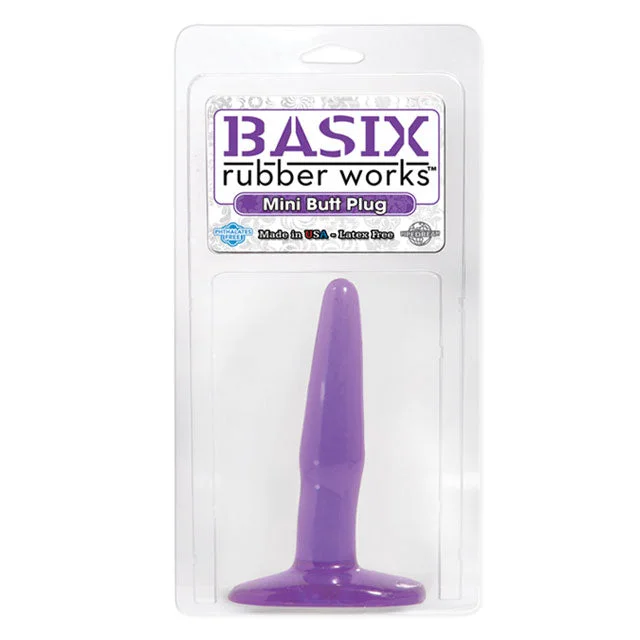 Basix Rubber Works - Mini Butt Plug Purple