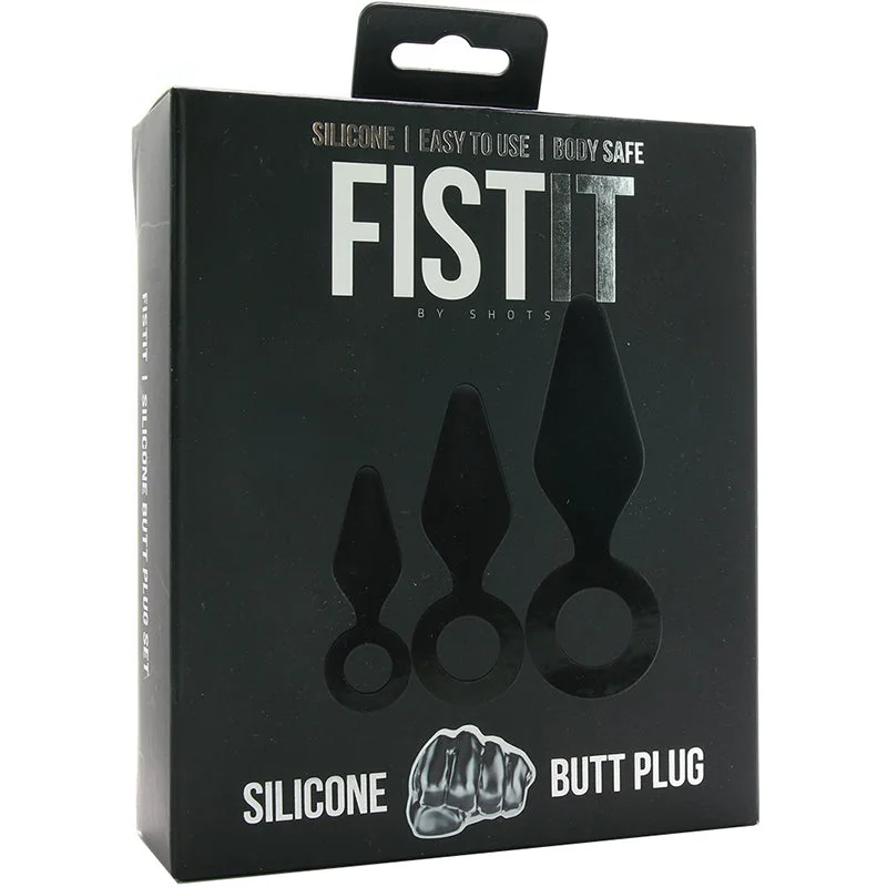 Fist-It Silicone Butt Plug Set - Black