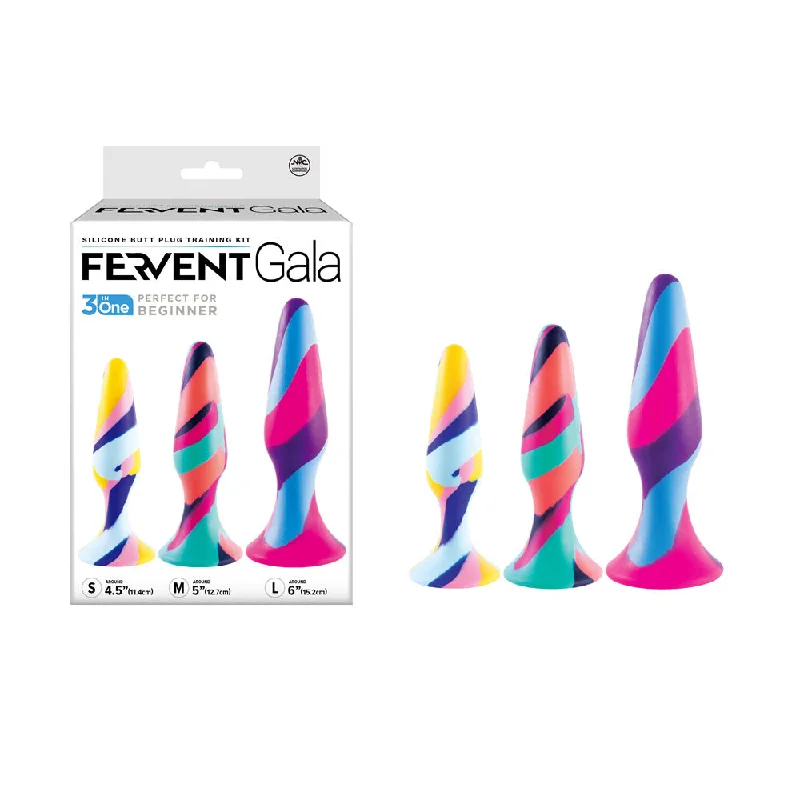 Fervent Gala Anal Training Kit - Multicoloured Butt Plugs - Set of 3 Sizes