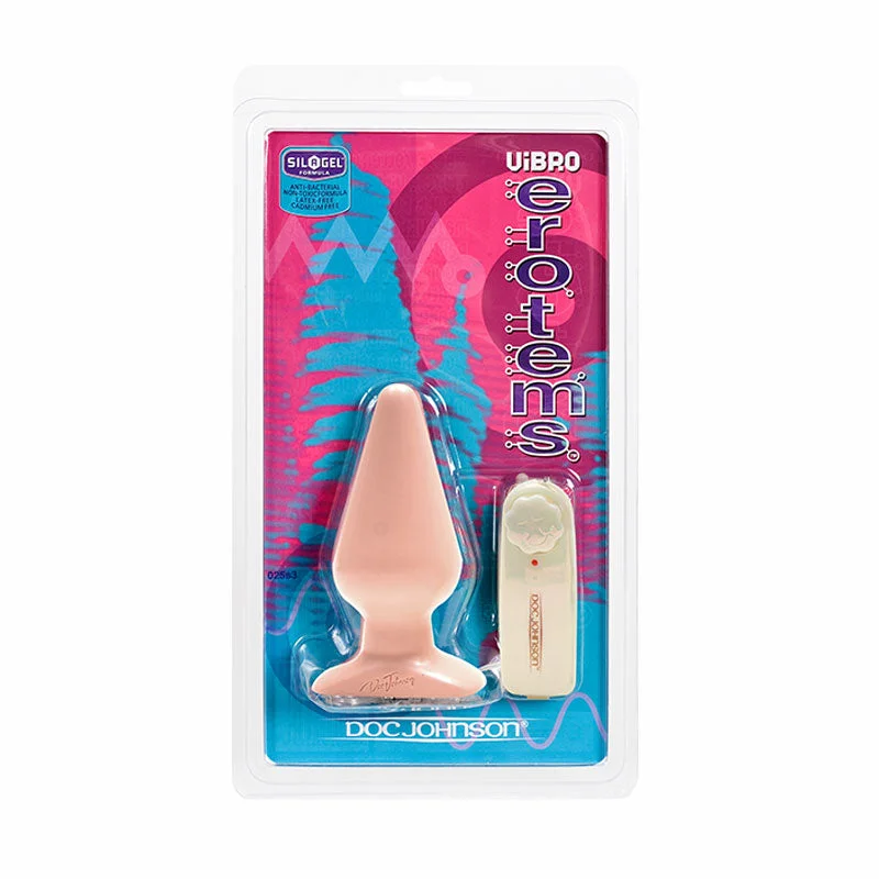 Medium Multispeed Butt Plug  (White)