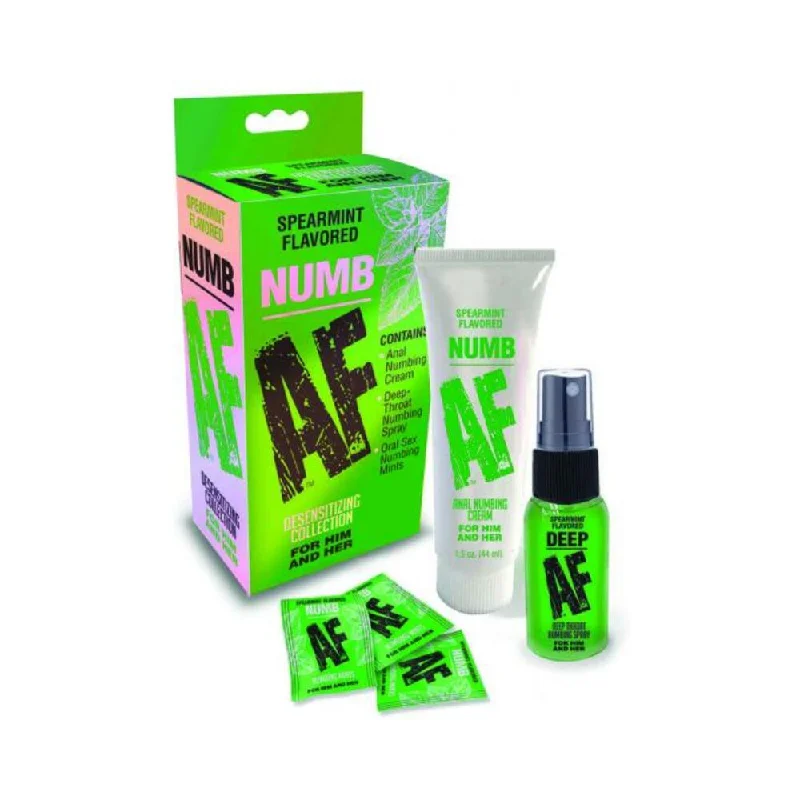 Numb Af Kit Gel, Spray, And Mints