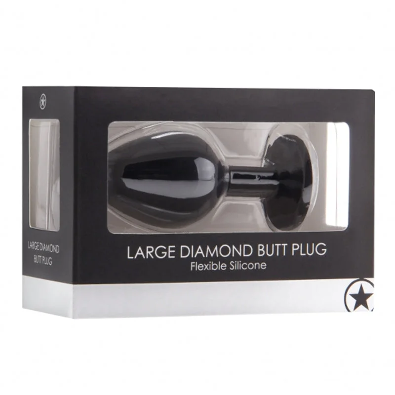 Ouch! Large Diamond Butt Plug - Black