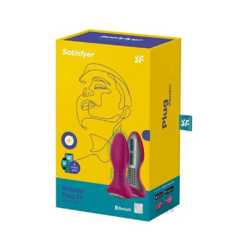 Satisfyer Rotator Plug 2+ - Fuchsia