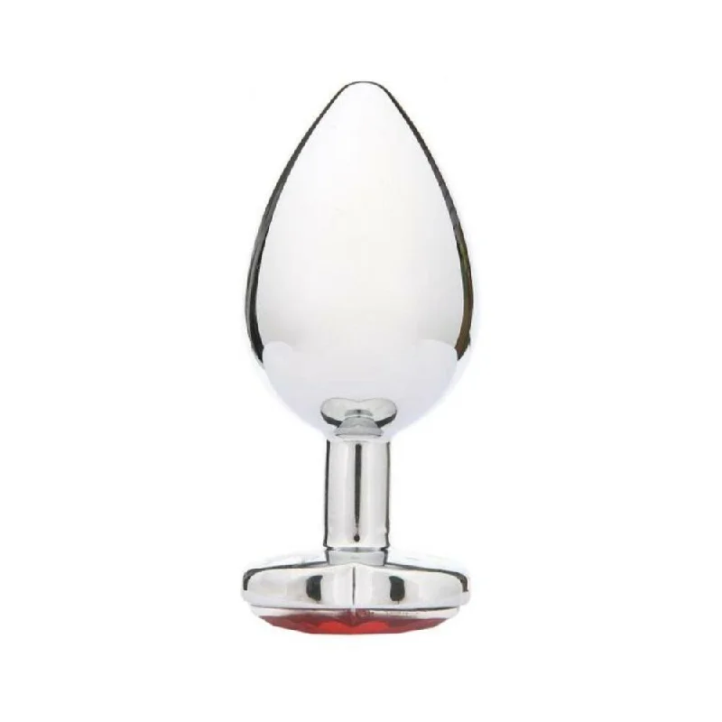 Whipsmart Heartbreaker 3.5" Heart Crystal Butt Plug - Red