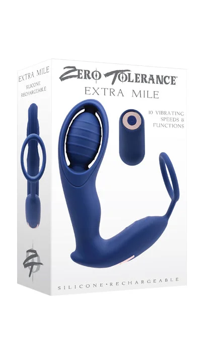 Zero Tolerance EXTRA MILE - Blue USB Rechargeable Vibrating Prostate Massager