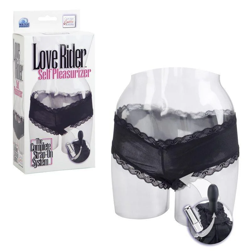 California Exotics - Love Rider Self Pleasurizer Panty Dildo Vibrator (Black)