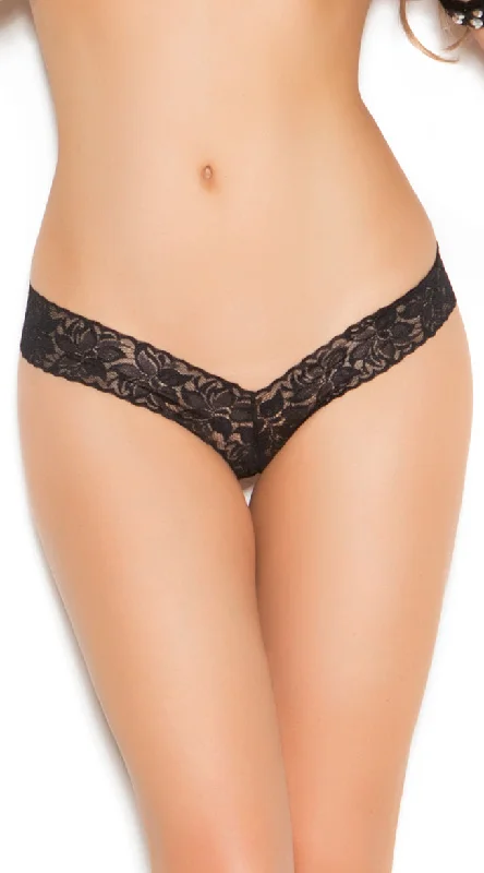 Ribbon Tie Lace Thong