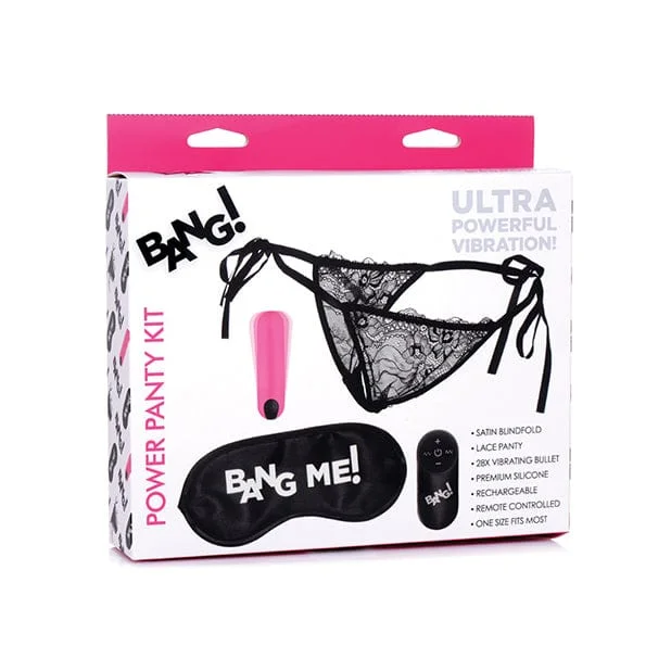 XR - Bang Power Panty Vibrator with Blindfold Kit (Pink)